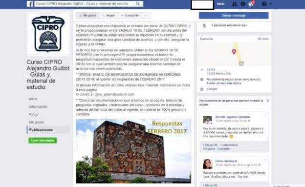 Venden en Facebook respuestas de examen de ingreso a la UNAM