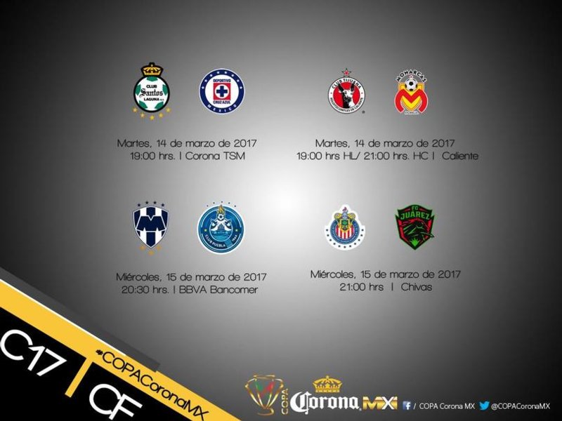 ¡Definidos los horarios para los Cuartos de Final de Copa MX!