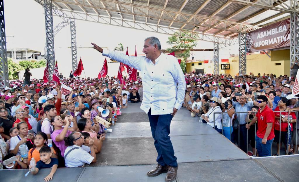 Afirma Adán Augusto López Hernández que todas las encuestas coinciden en que saldrá triunfador en la encuesta rumbo a la Coordinación Nacional para la Defensa de la Cuarta Transformación  