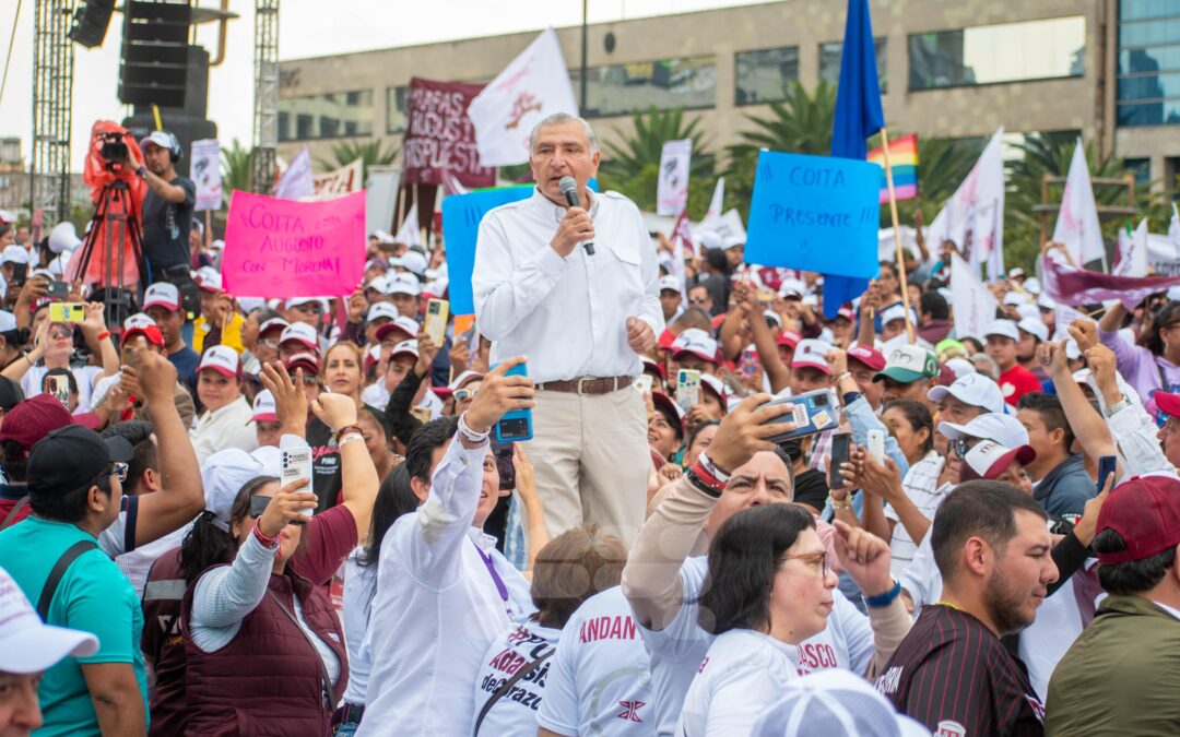 Entrega Adán Augusto López Hernández su corazón al pueblo de México, y pide su confianza para encabezar la siguiente etapa de la Cuarta Transformación