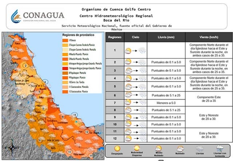 Inicio de semana con ambiente templado en mayor parte del Estado