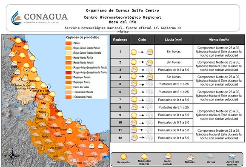 Miércoles Fresco en mayor parte del Estado