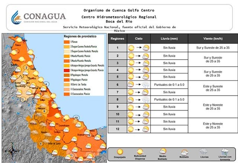 Este jueves se espera un ligero aumento de temperatura