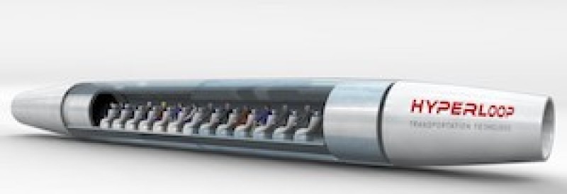 Así es la cápsula del tren supersónico Hyperloop en la que viajarán hasta 40 pasajeros a 1.000 km/h